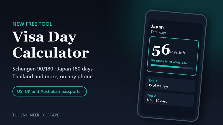 Free Visa Day Calculator: Count Your Schengen and Japan Days on Any Phone