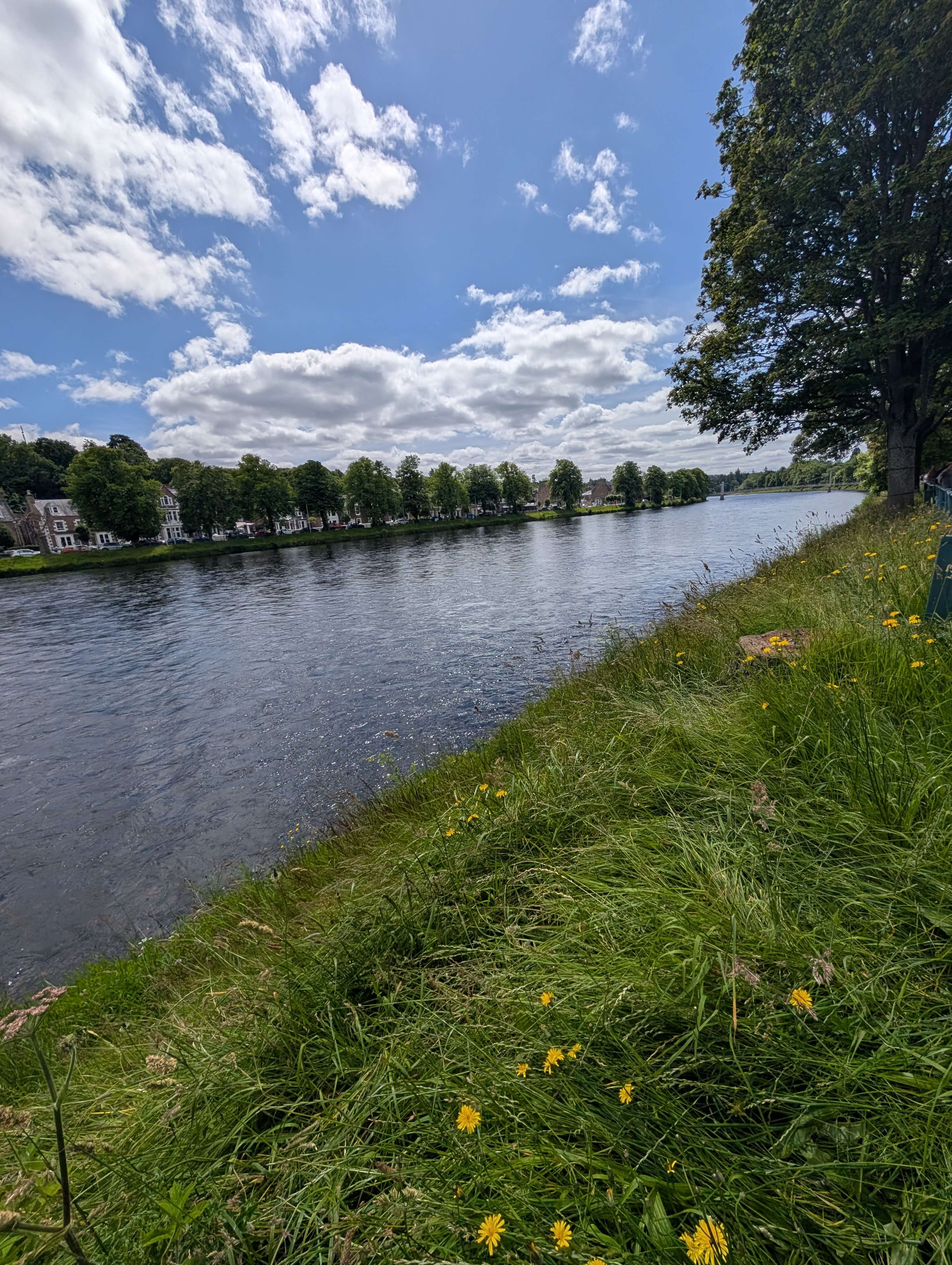 Walking along the banks of the River Ness in Inverness