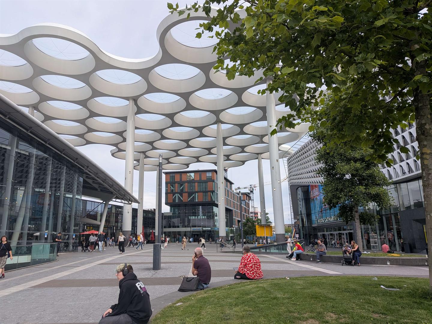 The modern mall directly connected to Utrecht Central Station